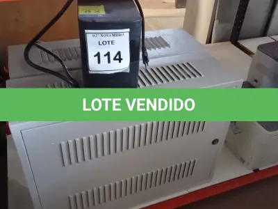 LOTE 114 - 02 BANCOS DE BATERIAS VAZIOS E 01 NOBREAK MARCA LACERDA. (NO ESTADO) ATENÇÃO! FAZER A VISITAÇÃO ANTES DE ARREMATAR, NÃO SABEMOS SE FUNCIONA, LEILÃO NÃO TEM GARANTIA E NEM DEVOLUÇÃO, SUJEITO A POSSÍVEIS AVARIAS VISÍVEIS/OCULTAS E/OU AUSÊNCIA DE COMPONENTES.