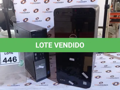 LOTE 446 - 01 DESKTOP MARCA DELL MODELOS XPS E OPTIPLEX. (NO ESTADO) ATENÇÃO! FAZER A VISITAÇÃO ANTES DE ARREMATAR, NÃO SABEMOS SE FUNCIONA, LEILÃO NÃO TEM GARANTIA E NEM DEVOLUÇÃO, SUJEITO A POSSÍVEIS AVARIAS VISÍVEIS/OCULTAS E/OU AUSÊNCIA DE COMPONENTES.
