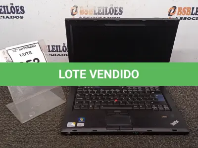 LOTE 052 - 01 NOTEBOOK MARCA LENOVO SÉRIE THINKPAD. (NO ESTADO) ATENÇÃO! FAZER A VISITAÇÃO ANTES DE ARREMATAR, NÃO SABEMOS SE FUNCIONA, LEILÃO NÃO TEM GARANTIA E NEM DEVOLUÇÃO, SUJEITO A POSSÍVEIS AVARIAS VISÍVEIS/OCULTAS E/OU AUSÊNCIA DE COMPONENTES.