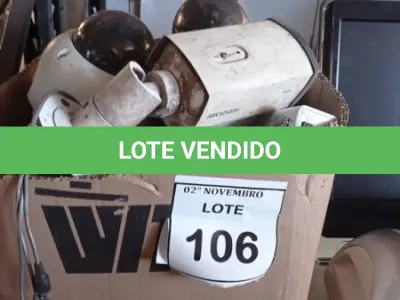 LOTE 106 - 01 LOTE COM VÁRIAS CÂMERAS DE MONITORAMENTO DE MARCAS E MODELOS DIVERSOS. (NO ESTADO) ATENÇÃO! FAZER A VISITAÇÃO ANTES DE ARREMATAR, NÃO SABEMOS SE FUNCIONA, LEILÃO NÃO TEM GARANTIA E NEM DEVOLUÇÃO, SUJEITO A POSSÍVEIS AVARIAS VISÍVEIS/OCULTAS E/OU AUSÊNCIA DE COMPONENTES.