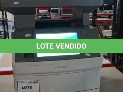 LOTE 441 - 01 IMPRESSORA MULTIFUNCIONAL MODELO X656DE MARCA LEXMARK. (NO ESTADO) ATENÇÃO! FAZER A VISITAÇÃO ANTES DE ARREMATAR, NÃO SABEMOS SE FUNCIONA, LEILÃO NÃO TEM GARANTIA E NEM DEVOLUÇÃO, SUJEITO A POSSÍVEIS AVARIAS VISÍVEIS/OCULTAS E/OU AUSÊNCIA DE COMPONENTES.