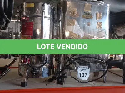 LOTE 107 - 02 CAFETEIRAS INDUSTRIAIS EM INOX. (NO ESTADO) ATENÇÃO! FAZER A VISITAÇÃO ANTES DE ARREMATAR, NÃO SABEMOS SE FUNCIONA, LEILÃO NÃO TEM GARANTIA E NEM DEVOLUÇÃO, SUJEITO A POSSÍVEIS AVARIAS VISÍVEIS/OCULTAS E/OU AUSÊNCIA DE COMPONENTES.