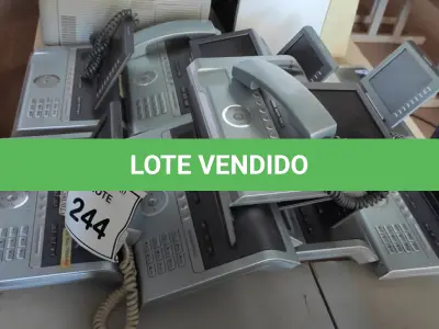 LOTE 244 - 01 LOTE COM VÁRIOS APARELHOS DE TELEFONE. (NO ESTADO) ATENÇÃO! FAZER A VISITAÇÃO ANTES DE ARREMATAR, NÃO SABEMOS SE FUNCIONA, LEILÃO NÃO TEM GARANTIA E NEM DEVOLUÇÃO, SUJEITO A POSSÍVEIS AVARIAS VISÍVEIS/OCULTAS E/OU AUSÊNCIA DE COMPONENTES.