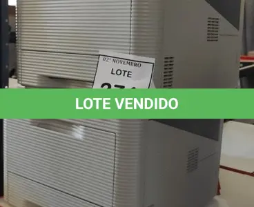 LOTE 274 - 02 IMPRESSORAS MODELO ML-3750ND MARCA SAMSUNG. (NO ESTADO) ATENÇÃO! FAZER A VISITAÇÃO ANTES DE ARREMATAR, NÃO SABEMOS SE FUNCIONA, LEILÃO NÃO TEM GARANTIA E NEM DEVOLUÇÃO, SUJEITO A POSSÍVEIS AVARIAS VISÍVEIS/OCULTAS E/OU AUSÊNCIA DE COMPONENTES.