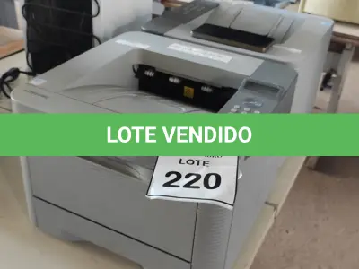 LOTE 220 - 02 IMPRESSORAS MODELO ML-3750ND MARCA SAMSUNG. (NO ESTADO) ATENÇÃO! FAZER A VISITAÇÃO ANTES DE ARREMATAR, NÃO SABEMOS SE FUNCIONA, LEILÃO NÃO TEM GARANTIA E NEM DEVOLUÇÃO, SUJEITO A POSSÍVEIS AVARIAS VISÍVEIS/OCULTAS E/OU AUSÊNCIA DE COMPONENTES.