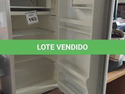 LOTE 163 - 01 FRIGOBAR 220V MARCA CONSUL. (NO ESTADO) ATENÇÃO! FAZER A VISITAÇÃO ANTES DE ARREMATAR, NÃO SABEMOS SE FUNCIONA, LEILÃO NÃO TEM GARANTIA E NEM DEVOLUÇÃO, SUJEITO A POSSÍVEIS AVARIAS VISÍVEIS/OCULTAS E/OU AUSÊNCIA DE COMPONENTES.