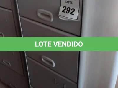 LOTE 292 - 01 ARQUIVO DE AÇO COM 04 GAVETAS. (NO ESTADO) ATENÇÃO! FAZER A VISITAÇÃO ANTES DE ARREMATAR, NÃO SABEMOS SE FUNCIONA, LEILÃO NÃO TEM GARANTIA E NEM DEVOLUÇÃO, SUJEITO A POSSÍVEIS AVARIAS VISÍVEIS/OCULTAS E/OU AUSÊNCIA DE COMPONENTES.