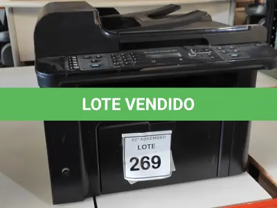 LOTE 269 - 01 IMPRESSORA MULTIFUNCIONAL MODELO 1536DNF MARCA HP. (NO ESTADO) ATENÇÃO! FAZER A VISITAÇÃO ANTES DE ARREMATAR, NÃO SABEMOS SE FUNCIONA, LEILÃO NÃO TEM GARANTIA E NEM DEVOLUÇÃO, SUJEITO A POSSÍVEIS AVARIAS VISÍVEIS/OCULTAS E/OU AUSÊNCIA DE COMPONENTES.