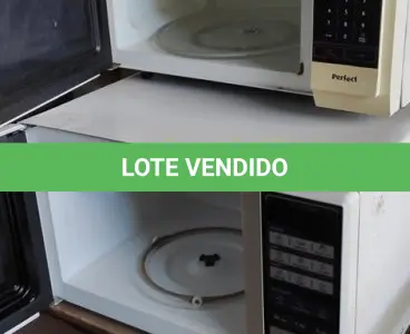LOTE 233 - 03 MICRO-ONDAS MARCAS E MODELOS DIVERSOS. (NO ESTADO) ATENÇÃO! FAZER A VISITAÇÃO ANTES DE ARREMATAR, NÃO SABEMOS SE FUNCIONA, LEILÃO NÃO TEM GARANTIA E NEM DEVOLUÇÃO, SUJEITO A POSSÍVEIS AVARIAS VISÍVEIS/OCULTAS E/OU AUSÊNCIA DE COMPONENTES.