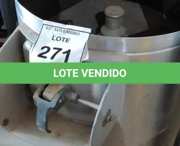 LOTE 271 - 01 DESCASCADOR DE LEGUMES EM INOX. (NO ESTADO) ATENÇÃO! FAZER A VISITAÇÃO ANTES DE ARREMATAR, NÃO SABEMOS SE FUNCIONA, LEILÃO NÃO TEM GARANTIA E NEM DEVOLUÇÃO, SUJEITO A POSSÍVEIS AVARIAS VISÍVEIS/OCULTAS E/OU AUSÊNCIA DE COMPONENTES.