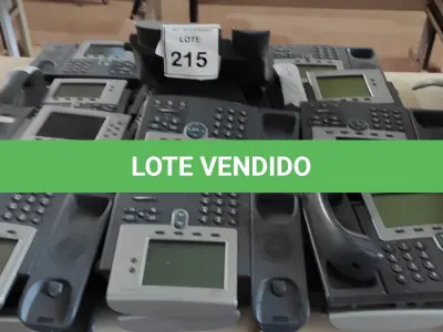 LOTE 215 - 01 LOTE COM GRANDE QUANTIDADE DE APARELHOS DE TELEFONE. (NO ESTADO) ATENÇÃO! FAZER A VISITAÇÃO ANTES DE ARREMATAR, NÃO SABEMOS SE FUNCIONA, LEILÃO NÃO TEM GARANTIA E NEM DEVOLUÇÃO, SUJEITO A POSSÍVEIS AVARIAS VISÍVEIS/OCULTAS E/OU AUSÊNCIA DE COMPONENTES.