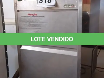 LOTE 318 - 01 MÁQUINA DE FAZER GELO EM INOX COM AVARIAS. (NO ESTADO) ATENÇÃO! FAZER A VISITAÇÃO ANTES DE ARREMATAR, NÃO SABEMOS SE FUNCIONA, LEILÃO NÃO TEM GARANTIA E NEM DEVOLUÇÃO, SUJEITO A POSSÍVEIS AVARIAS VISÍVEIS/OCULTAS E/OU AUSÊNCIA DE COMPONENTES.