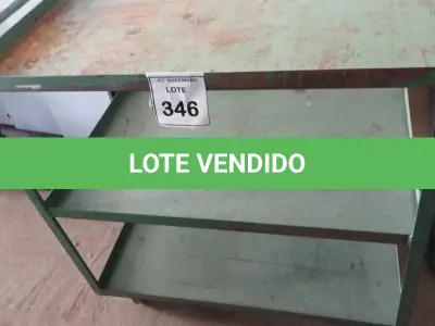 LOTE 346 - 01 CARRINHO DE FERRO PARA OFICINAS COM 03 COMPARTIMENTOS. (NO ESTADO) ATENÇÃO! FAZER A VISITAÇÃO ANTES DE ARREMATAR, NÃO SABEMOS SE FUNCIONA, LEILÃO NÃO TEM GARANTIA E NEM DEVOLUÇÃO, SUJEITO A POSSÍVEIS AVARIAS VISÍVEIS/OCULTAS E/OU AUSÊNCIA DE COMPONENTES.