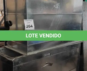 LOTE 264 - 02 DUTOS DE VENTILAÇÃO GALVANIZADO. (NO ESTADO) ATENÇÃO! FAZER A VISITAÇÃO ANTES DE ARREMATAR, NÃO SABEMOS SE FUNCIONA, LEILÃO NÃO TEM GARANTIA E NEM DEVOLUÇÃO, SUJEITO A POSSÍVEIS AVARIAS VISÍVEIS/OCULTAS E/OU AUSÊNCIA DE COMPONENTES.