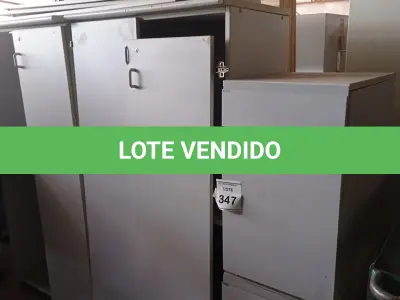 LOTE 347 - 02 ARMÁRIOS ALTO PARA ESCRITÓRIO COM AVARIAS E ARMÁRIOS BAIXO COM 01 GAVETA E SUPORTE DE CPU. (NO ESTADO) ATENÇÃO! FAZER A VISITAÇÃO ANTES DE ARREMATAR, NÃO SABEMOS SE FUNCIONA, LEILÃO NÃO TEM GARANTIA E NEM DEVOLUÇÃO, SUJEITO A POSSÍVEIS AVARIAS VISÍVEIS/OCULTAS E/OU AUSÊNCIA DE COMPONENTES.