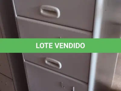 LOTE 300 - 01 ARQUIVO DE AÇO COM 04 GAVETAS. (NO ESTADO) ATENÇÃO! FAZER A VISITAÇÃO ANTES DE ARREMATAR, NÃO SABEMOS SE FUNCIONA, LEILÃO NÃO TEM GARANTIA E NEM DEVOLUÇÃO, SUJEITO A POSSÍVEIS AVARIAS VISÍVEIS/OCULTAS E/OU AUSÊNCIA DE COMPONENTES.