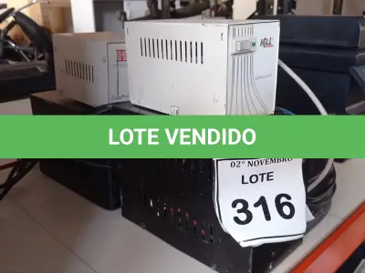 LOTE 316 - 06 ESTABILIZADORES E 01 TRANSFORMADOR. (NO ESTADO) ATENÇÃO! FAZER A VISITAÇÃO ANTES DE ARREMATAR, NÃO SABEMOS SE FUNCIONA, LEILÃO NÃO TEM GARANTIA E NEM DEVOLUÇÃO, SUJEITO A POSSÍVEIS AVARIAS VISÍVEIS/OCULTAS E/OU AUSÊNCIA DE COMPONENTES.