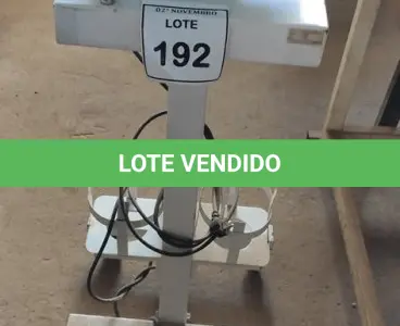 LOTE 192 - 01 ASPIRADOR ODONTOLÓGICO MODELO 089-AM. (NO ESTADO) ATENÇÃO! FAZER A VISITAÇÃO ANTES DE ARREMATAR, NÃO SABEMOS SE FUNCIONA, LEILÃO NÃO TEM GARANTIA E NEM DEVOLUÇÃO, SUJEITO A POSSÍVEIS AVARIAS VISÍVEIS/OCULTAS E/OU AUSÊNCIA DE COMPONENTES.