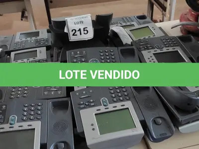 LOTE 215 - 01 LOTE COM GRANDE QUANTIDADE DE APARELHOS DE TELEFONE. (NO ESTADO) ATENÇÃO! FAZER A VISITAÇÃO ANTES DE ARREMATAR, NÃO SABEMOS SE FUNCIONA, LEILÃO NÃO TEM GARANTIA E NEM DEVOLUÇÃO, SUJEITO A POSSÍVEIS AVARIAS VISÍVEIS/OCULTAS E/OU AUSÊNCIA DE COMPONENTES.