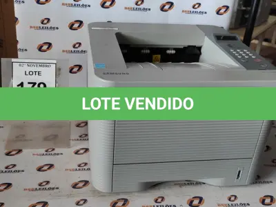 LOTE 179 - 01 IMPRESSORA MODELO ML-3750ND MARCA SAMSUNG. (NO ESTADO) ATENÇÃO! FAZER A VISITAÇÃO ANTES DE ARREMATAR, NÃO SABEMOS SE FUNCIONA, LEILÃO NÃO TEM GARANTIA E NEM DEVOLUÇÃO, SUJEITO A POSSÍVEIS AVARIAS VISÍVEIS/OCULTAS E/OU AUSÊNCIA DE COMPONENTES.