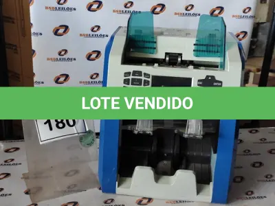 LOTE 180 - 01 MÁQUINA DE CONTAR DINHEIRO MARCA MAGNER. (NO ESTADO) ATENÇÃO! FAZER A VISITAÇÃO ANTES DE ARREMATAR, NÃO SABEMOS SE FUNCIONA, LEILÃO NÃO TEM GARANTIA E NEM DEVOLUÇÃO, SUJEITO A POSSÍVEIS AVARIAS VISÍVEIS/OCULTAS E/OU AUSÊNCIA DE COMPONENTES.