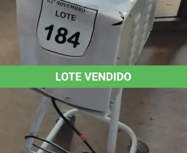 LOTE 184 - 01 ASPIRADOR CIRÚRGICO MARCA NEVONI. (NO ESTADO) ATENÇÃO! FAZER A VISITAÇÃO ANTES DE ARREMATAR, NÃO SABEMOS SE FUNCIONA, LEILÃO NÃO TEM GARANTIA E NEM DEVOLUÇÃO, SUJEITO A POSSÍVEIS AVARIAS VISÍVEIS/OCULTAS E/OU AUSÊNCIA DE COMPONENTES.