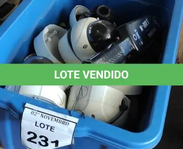 LOTE 231 - 01 LOTE COM VÁRIAS CÂMERAS DOME. (NO ESTADO) ATENÇÃO! FAZER A VISITAÇÃO ANTES DE ARREMATAR, NÃO SABEMOS SE FUNCIONA, LEILÃO NÃO TEM GARANTIA E NEM DEVOLUÇÃO, SUJEITO A POSSÍVEIS AVARIAS VISÍVEIS/OCULTAS E/OU AUSÊNCIA DE COMPONENTES.