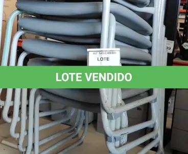 LOTE 188 - 07 CADEIRAS COM PÉS FIXOS. (NO ESTADO) ATENÇÃO! FAZER A VISITAÇÃO ANTES DE ARREMATAR, NÃO SABEMOS SE FUNCIONA, LEILÃO NÃO TEM GARANTIA E NEM DEVOLUÇÃO, SUJEITO A POSSÍVEIS AVARIAS VISÍVEIS/OCULTAS E/OU AUSÊNCIA DE COMPONENTES.