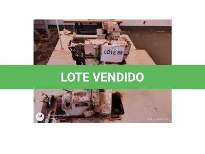LOTE 068 - 03 MÁQUINAS DE COSTURA INDUSTRIAL, SENDO 02 OVERLOCK, MARCA GENSY E 01 MÁQUINA DE COSTURA INDUSTRIAL COMPLETA (CASEADEIRA), MESA, MOTOR. (NO ESTADO DE CONSERVAÇÃO QUE SE ENCONTRAM); 