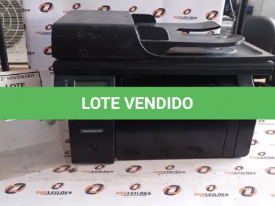 LOTE 314 - 01 IMPRESSORA MULTIFUNCIONAL MODELO M1212 MARCA HP. (NO ESTADO) ATENÇÃO! FAZER A VISITAÇÃO ANTES DE ARREMATAR, NÃO SABEMOS SE FUNCIONA, LEILÃO NÃO TEM GARANTIA E NEM DEVOLUÇÃO, SUJEITO A POSSÍVEIS AVARIAS VISÍVEIS/OCULTAS E/OU AUSÊNCIA DE COMPONENTES.