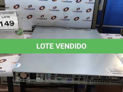LOTE 149 - 01 SERVIDOR MARCA DIEBOLD. (NO ESTADO) ATENÇÃO! FAZER A VISITAÇÃO ANTES DE ARREMATAR, NÃO SABEMOS SE FUNCIONA, LEILÃO NÃO TEM GARANTIA E NEM DEVOLUÇÃO, SUJEITO A POSSÍVEIS AVARIAS VISÍVEIS/OCULTAS E/OU AUSÊNCIA DE COMPONENTES.