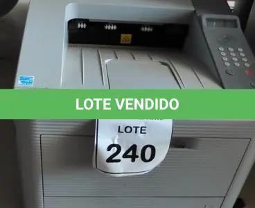 LOTE 240 - 02 IMPRESSORAS MODELO ML-3750ND MARCA SAMSUNG. (NO ESTADO) ATENÇÃO! FAZER A VISITAÇÃO ANTES DE ARREMATAR, NÃO SABEMOS SE FUNCIONA, LEILÃO NÃO TEM GARANTIA E NEM DEVOLUÇÃO, SUJEITO A POSSÍVEIS AVARIAS VISÍVEIS/OCULTAS E/OU AUSÊNCIA DE COMPONENTES.