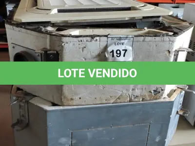 LOTE 197 - 02 EVAPORADORAS PARA RETIRADA DE PEÇAS. (NO ESTADO) ATENÇÃO! FAZER A VISITAÇÃO ANTES DE ARREMATAR, NÃO SABEMOS SE FUNCIONA, LEILÃO NÃO TEM GARANTIA E NEM DEVOLUÇÃO, SUJEITO A POSSÍVEIS AVARIAS VISÍVEIS/OCULTAS E/OU AUSÊNCIA DE COMPONENTES.