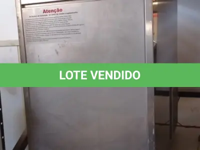 LOTE 318 - 01 MÁQUINA DE FAZER GELO EM INOX COM AVARIAS. (NO ESTADO) ATENÇÃO! FAZER A VISITAÇÃO ANTES DE ARREMATAR, NÃO SABEMOS SE FUNCIONA, LEILÃO NÃO TEM GARANTIA E NEM DEVOLUÇÃO, SUJEITO A POSSÍVEIS AVARIAS VISÍVEIS/OCULTAS E/OU AUSÊNCIA DE COMPONENTES.