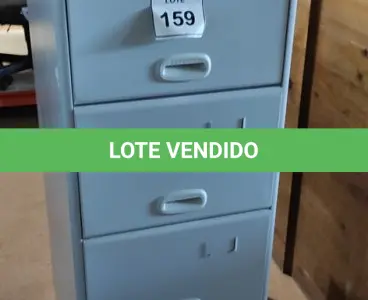 LOTE 159 - 01 ARQUIVO DE AÇO COM 04 GAVETAS. (NO ESTADO) ATENÇÃO! FAZER A VISITAÇÃO ANTES DE ARREMATAR, NÃO SABEMOS SE FUNCIONA, LEILÃO NÃO TEM GARANTIA E NEM DEVOLUÇÃO, SUJEITO A POSSÍVEIS AVARIAS VISÍVEIS/OCULTAS E/OU AUSÊNCIA DE COMPONENTES.