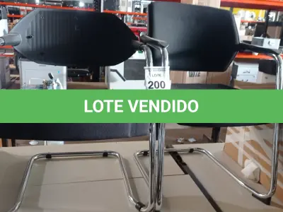 LOTE 200 - 02 CADEIRAS DE PÉS FIXOS . (NO ESTADO) ATENÇÃO! FAZER A VISITAÇÃO ANTES DE ARREMATAR, NÃO SABEMOS SE FUNCIONA, LEILÃO NÃO TEM GARANTIA E NEM DEVOLUÇÃO, SUJEITO A POSSÍVEIS AVARIAS VISÍVEIS/OCULTAS E/OU AUSÊNCIA DE COMPONENTES.