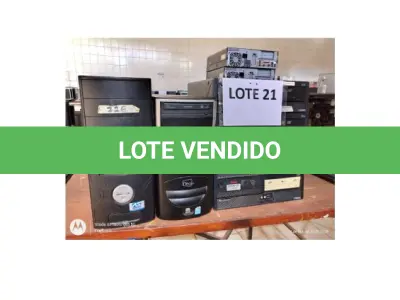 LOTE 021 - 06 MICROCOMPUTADORES, SENDO 02 INTEL DUAL CORE 2.2 GHZ, MONITOR LCD 17" POLEGADAS, WINDOWS XP PROFESSIONAL; OFFICE 2007 PRÓ E 04 MICROCOMPUTADOR DESKTOP – LENOVO; (NO ESTADO DE CONSERVAÇÃO QUE SE ENCONTRAM)