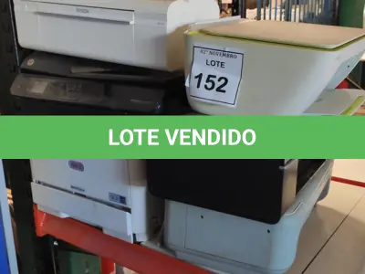 LOTE 152 - 06 IMPRESSORAS DE MARCAS E MODELOS DIVERSOS. (NO ESTADO) ATENÇÃO! FAZER A VISITAÇÃO ANTES DE ARREMATAR, NÃO SABEMOS SE FUNCIONA, LEILÃO NÃO TEM GARANTIA E NEM DEVOLUÇÃO, SUJEITO A POSSÍVEIS AVARIAS VISÍVEIS/OCULTAS E/OU AUSÊNCIA DE COMPONENTES.