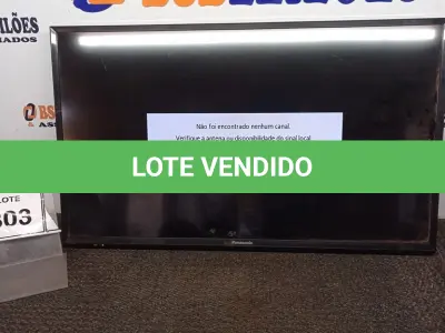 LOTE 303 - 01 TV PANASONIC. (NO ESTADO) ATENÇÃO! FAZER A VISITAÇÃO ANTES DE ARREMATAR, NÃO SABEMOS SE FUNCIONA, LEILÃO NÃO TEM GARANTIA E NEM DEVOLUÇÃO, SUJEITO A POSSÍVEIS AVARIAS VISÍVEIS/OCULTAS E/OU AUSÊNCIA DE COMPONENTES.