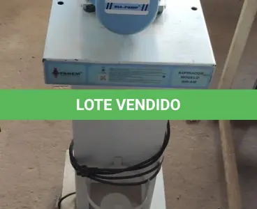 LOTE 192 - 01 ASPIRADOR ODONTOLÓGICO MODELO 089-AM. (NO ESTADO) ATENÇÃO! FAZER A VISITAÇÃO ANTES DE ARREMATAR, NÃO SABEMOS SE FUNCIONA, LEILÃO NÃO TEM GARANTIA E NEM DEVOLUÇÃO, SUJEITO A POSSÍVEIS AVARIAS VISÍVEIS/OCULTAS E/OU AUSÊNCIA DE COMPONENTES.