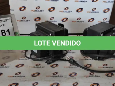 LOTE 181 - 02 TRANSFORMADORES. (NO ESTADO) ATENÇÃO! FAZER A VISITAÇÃO ANTES DE ARREMATAR, NÃO SABEMOS SE FUNCIONA, LEILÃO NÃO TEM GARANTIA E NEM DEVOLUÇÃO, SUJEITO A POSSÍVEIS AVARIAS VISÍVEIS/OCULTAS E/OU AUSÊNCIA DE COMPONENTES.