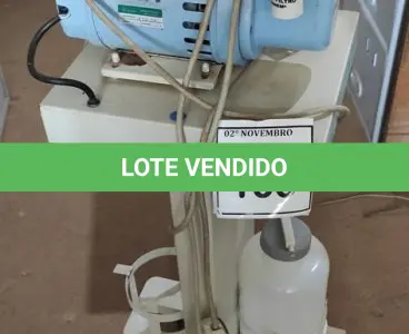 LOTE 166 - 01 ASPIRADOR MÉDICO DE SECREÇÕES MARCA FANEM. (NO ESTADO) ATENÇÃO! FAZER A VISITAÇÃO ANTES DE ARREMATAR, NÃO SABEMOS SE FUNCIONA, LEILÃO NÃO TEM GARANTIA E NEM DEVOLUÇÃO, SUJEITO A POSSÍVEIS AVARIAS VISÍVEIS/OCULTAS E/OU AUSÊNCIA DE COMPONENTES.