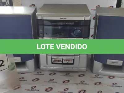 LOTE 172 - 01 MINI SYSTEM MARCA AIWA COM 02 CAIXAS. (NO ESTADO) ATENÇÃO! FAZER A VISITAÇÃO ANTES DE ARREMATAR, NÃO SABEMOS SE FUNCIONA, LEILÃO NÃO TEM GARANTIA E NEM DEVOLUÇÃO, SUJEITO A POSSÍVEIS AVARIAS VISÍVEIS/OCULTAS E/OU AUSÊNCIA DE COMPONENTES.