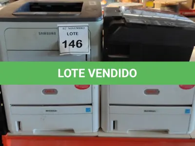 LOTE 146 - 04 IMPRESSORAS DE MARCAS E MODELOS DIVERSOS. (NO ESTADO) ATENÇÃO! FAZER A VISITAÇÃO ANTES DE ARREMATAR, NÃO SABEMOS SE FUNCIONA, LEILÃO NÃO TEM GARANTIA E NEM DEVOLUÇÃO, SUJEITO A POSSÍVEIS AVARIAS VISÍVEIS/OCULTAS E/OU AUSÊNCIA DE COMPONENTES.