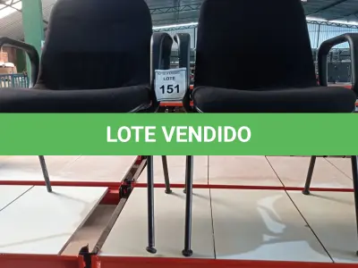 LOTE 151 - 02 CADEIRAS COM PÉS FIXOS. (NO ESTADO) ATENÇÃO! FAZER A VISITAÇÃO ANTES DE ARREMATAR, NÃO SABEMOS SE FUNCIONA, LEILÃO NÃO TEM GARANTIA E NEM DEVOLUÇÃO, SUJEITO A POSSÍVEIS AVARIAS VISÍVEIS/OCULTAS E/OU AUSÊNCIA DE COMPONENTES.