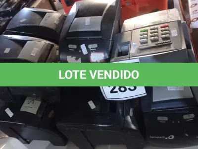 LOTE 283 - 11 IMPRESSORAS DE CUPOM PARA RETIRADA DE PEÇAS MARCA BEMATECH E 01 RELÓGIO DE PONTO. (NO ESTADO) ATENÇÃO! FAZER A VISITAÇÃO ANTES DE ARREMATAR, NÃO SABEMOS SE FUNCIONA, LEILÃO NÃO TEM GARANTIA E NEM DEVOLUÇÃO, SUJEITO A POSSÍVEIS AVARIAS VISÍVEIS/OCULTAS E/OU AUSÊNCIA DE COMPONENTES.
