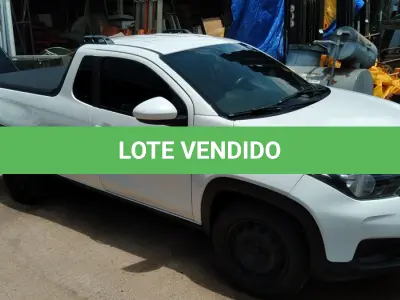 LOTE 428 - 01 FIAT STRADA ENDURANCE A ALCOOL/GASOLINA; ANO 2021/2022 NA  COR BRANCA. (NO ESTADO)