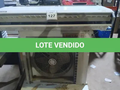LOTE 127 - 01 CONDENSADORA E 01 EVAPORADORA MARCA HITACHI PARA RETIRADA DE PEÇAS. (NO ESTADO) ATENÇÃO! FAZER A VISITAÇÃO ANTES DE ARREMATAR, NÃO SABEMOS SE FUNCIONA, LEILÃO NÃO TEM GARANTIA E NEM DEVOLUÇÃO, SUJEITO A POSSÍVEIS AVARIAS VISÍVEIS/OCULTAS E/OU AUSÊNCIA DE COMPONENTES.