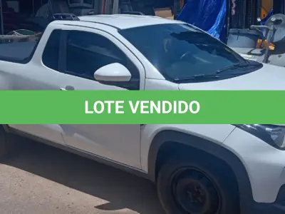 LOTE 428 - 01 FIAT STRADA ENDURANCE A ALCOOL/GASOLINA; ANO 2021/2022 NA  COR BRANCA. (NO ESTADO)