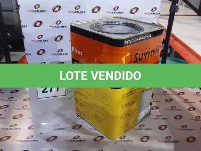 LOTE 277 - 01 TINTA DE PISOS EXTERIOR NA COR FOSCO CINZA ESCURO MARCA SUVINIL. (NO ESTADO) ATENÇÃO! FAZER A VISITAÇÃO ANTES DE ARREMATAR, NÃO SABEMOS SE FUNCIONA, LEILÃO NÃO TEM GARANTIA E NEM DEVOLUÇÃO, SUJEITO A POSSÍVEIS AVARIAS VISÍVEIS/OCULTAS E/OU AUSÊNCIA DE COMPONENTES.
